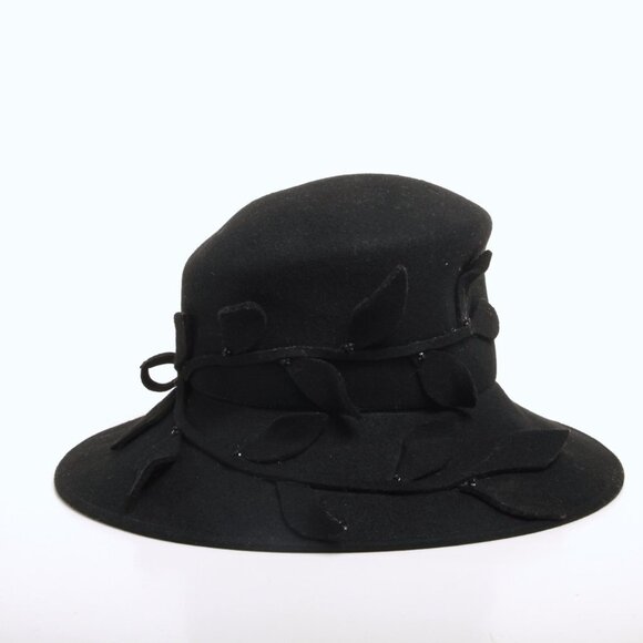 Betmar Leaves Wool Bowler Hat Black Women One‎ Size main image 9